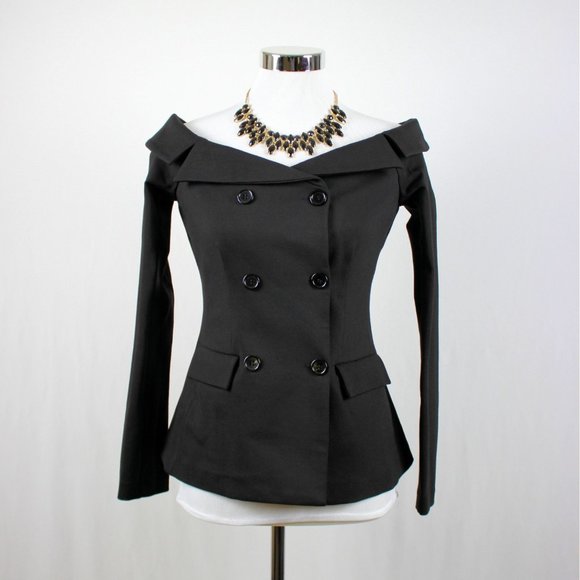 L'Agence Stephan Off Shoulder Blazer Top Small - Picture 4 of 12
